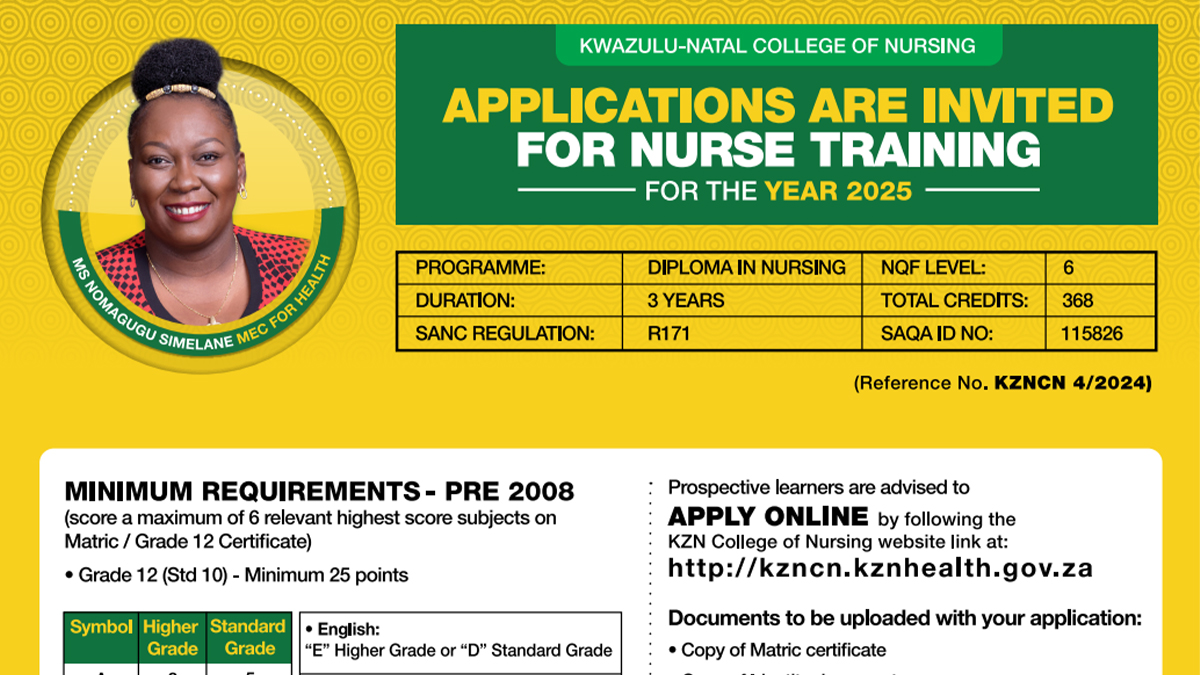 KZN Diploma in Nursing Intake 2025